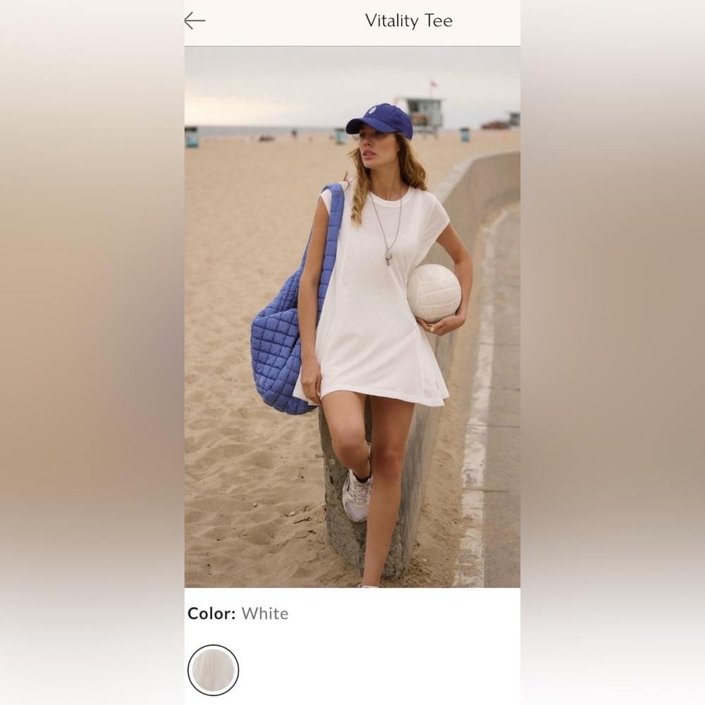 Free People Movement ~ Vitality Tee ~ * NTW *  Color ~ White ~ XS ~ - Picture 8 of 11